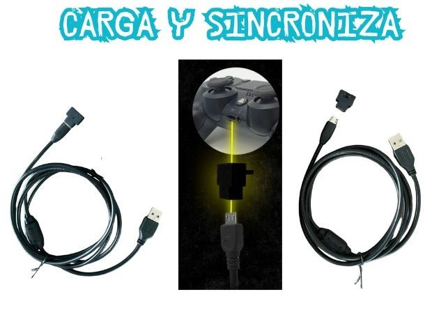 &u+ CABLE CARGA Y JUEGA JOYSTICK PS4 TCON 3 MTS